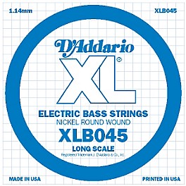 D'Addario XLB045 Nickel Wound Electric Bass Single String