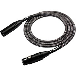 Open Box Kirlin XLR Male To XLR Female Microphone Cable - Carbon Gray Woven Jacket
