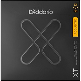 D'Addario XT 80/20 Bronze Acoustic Guitar Strings, Light, 12-56