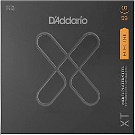 D'Addario XT Nickel-Plated Steel Electric Guitar Strings, 7-String, Light, 10-59