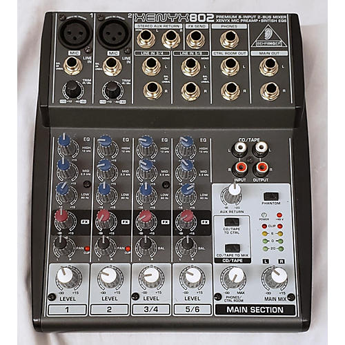 Used Behringer Xenyx 802 Unpowered Mixer Guitar Center