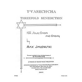Transcontinental Music Y'varech'cha SATB composed by Max Janowski