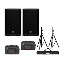 Electro-Voice ZLX-12P G2 1,000W Powered Speaker Pair With Bags and Stands