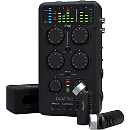 Open Box IK Multimedia iRig Pro Quattro I/O Audio/MIDI Interface Deluxe Bundle