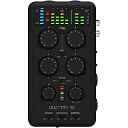 Open Box IK Multimedia iRig Pro Quattro I/O Audio/MIDI Interface Level 1
